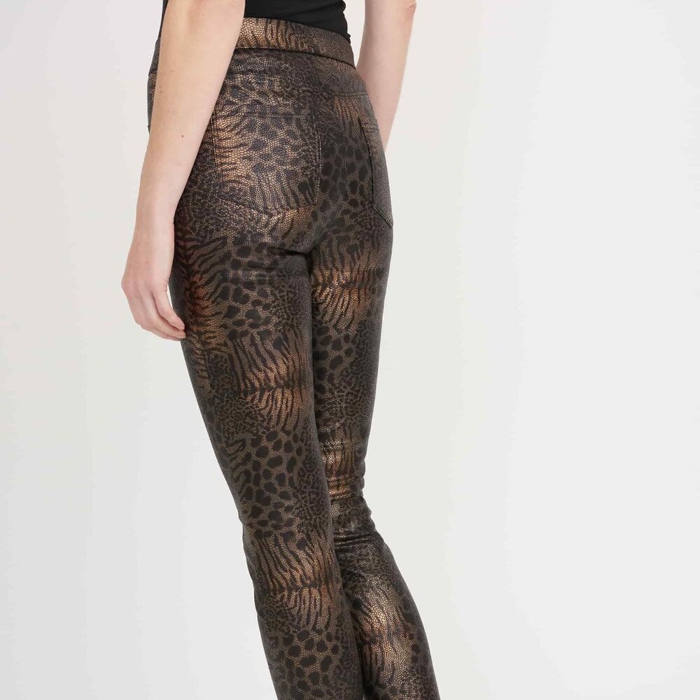 NWT faux leather animal print pull on Joseph Ribkoff pants, size 8 US